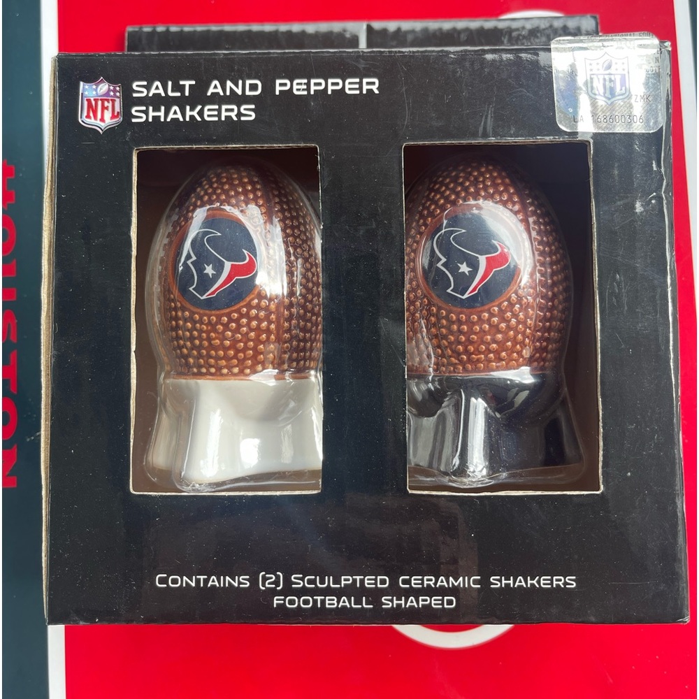 Houston Texans- Football Style Salt And Pepper Shakers